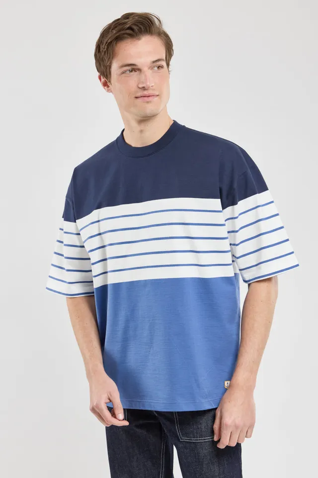 armor-lux-t-shirt-ray-coupe-large-homme-coton image 1