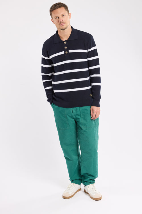 armor-lux-pull-h-ritage-homme-col-boutonn-coton image 4