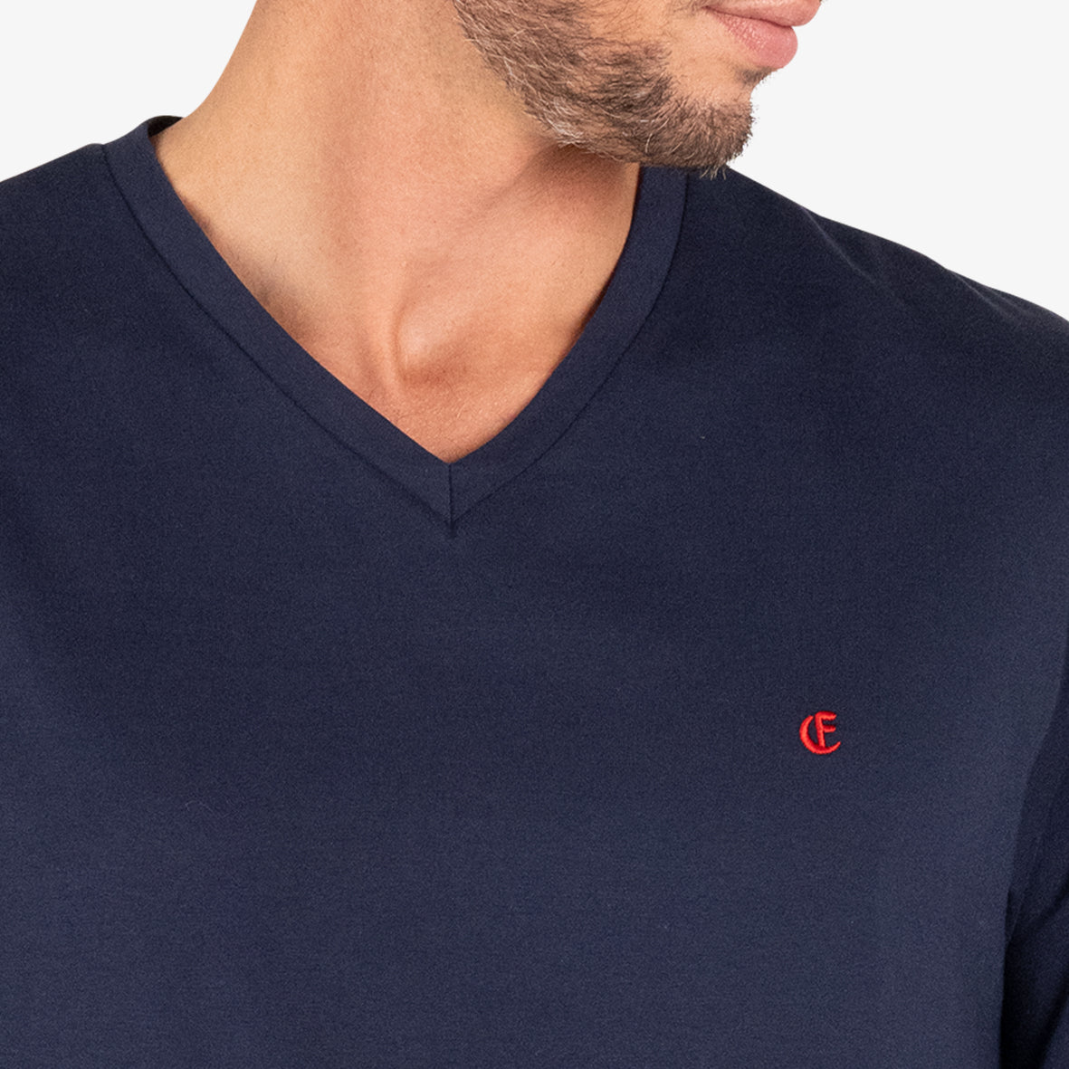 eminence-l-intemporel-pyjama-court-col-v-marini-re-homme image 2