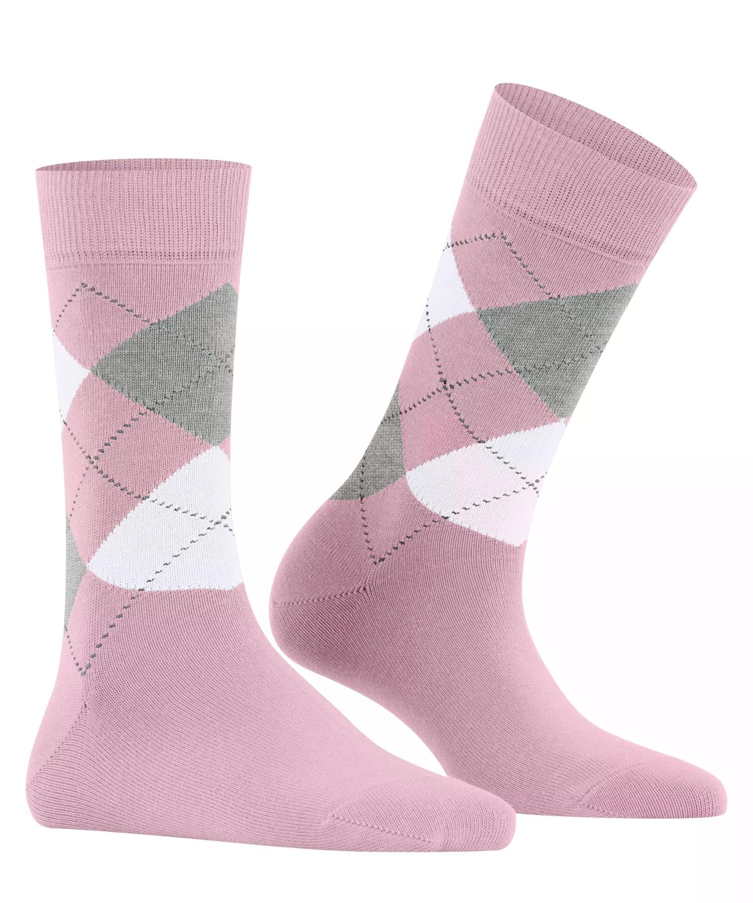 burlington-queen-chaussettes-femme-en-coton-argyle-rose-8653-41-45 image 4