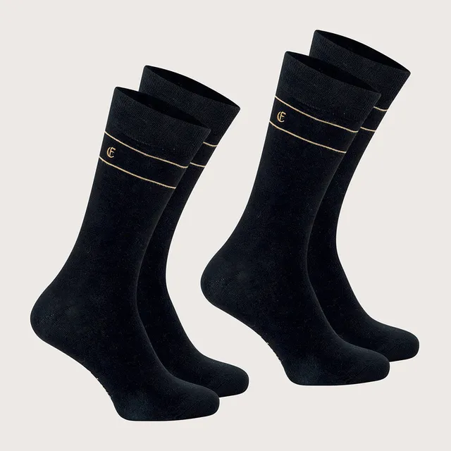 eminence-lot-de-2-paires-chaussettes-mi-hautes-homme-fantaisie-coton-peign image 1