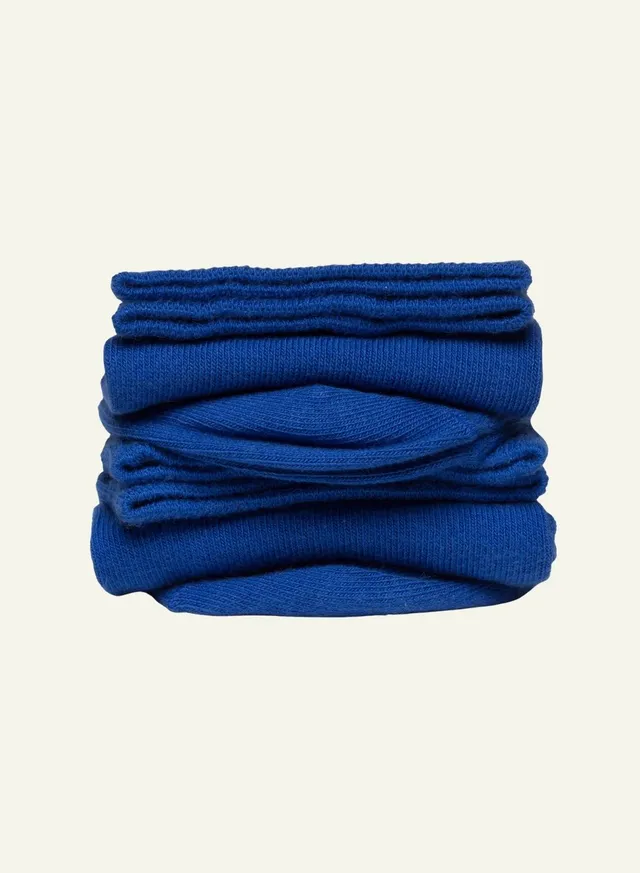 archiduchesse-courte-chaussettes-coton-bleu-monochrome image 1