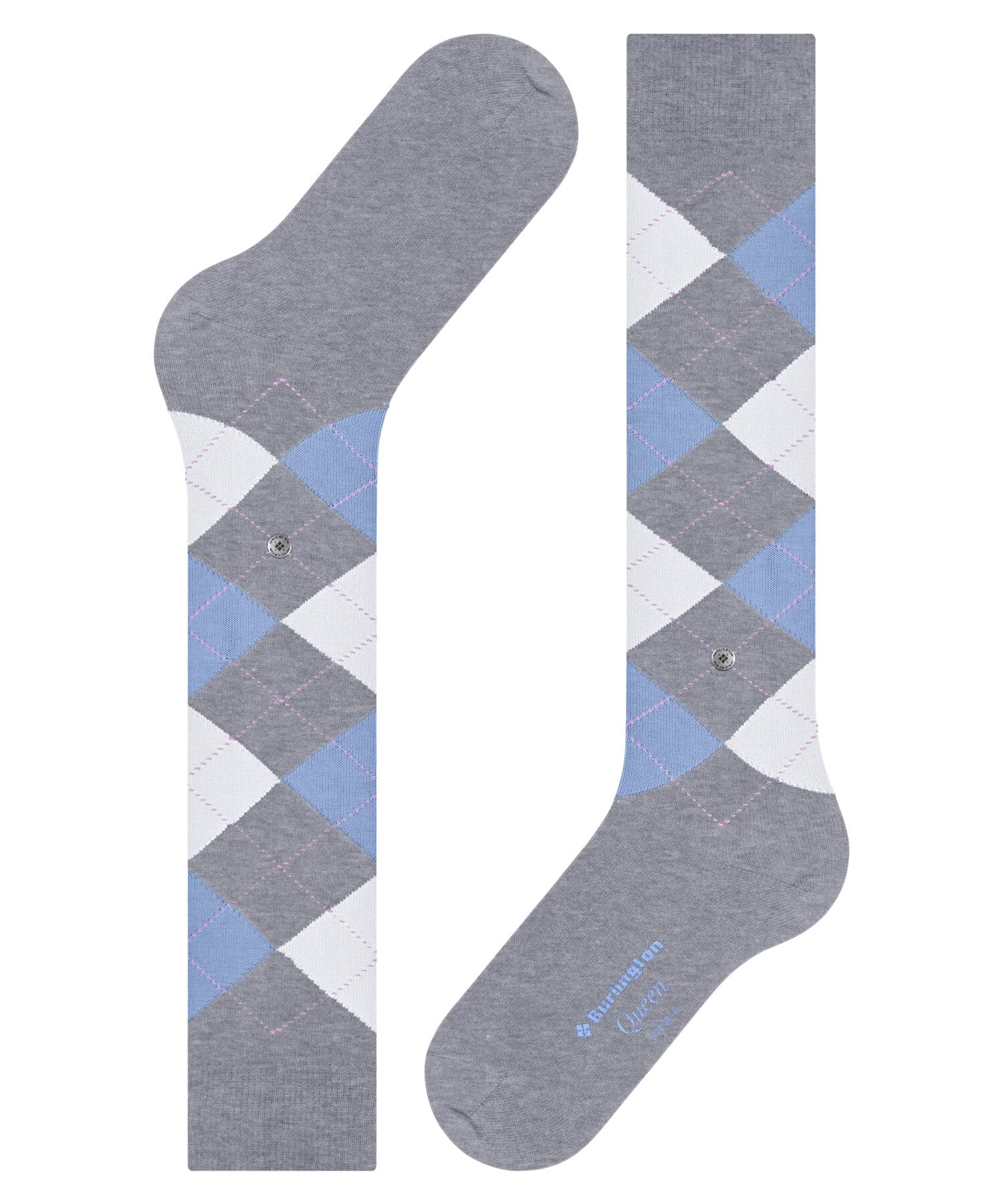 burlington-queen-chaussettes-longues-femme-coton-gris-arctic-m-lange-36-41 image 7
