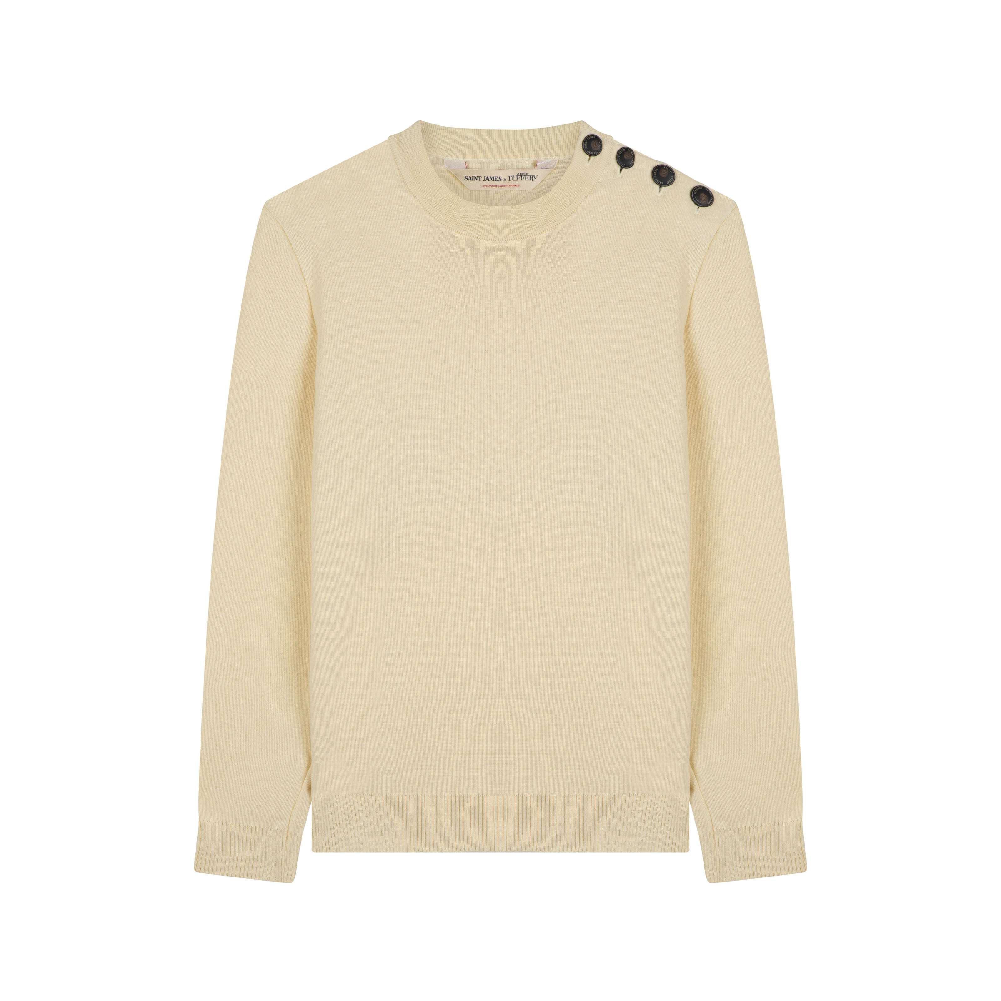 atelier-tuffery-patrimoine-pull-homme-laine-cru-saint-james-x-tuffery image 1