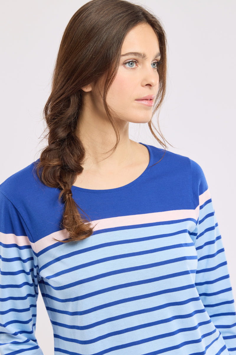 armor-lux-pyjama-corsaire-ray-coton-l-ger-femme image 2