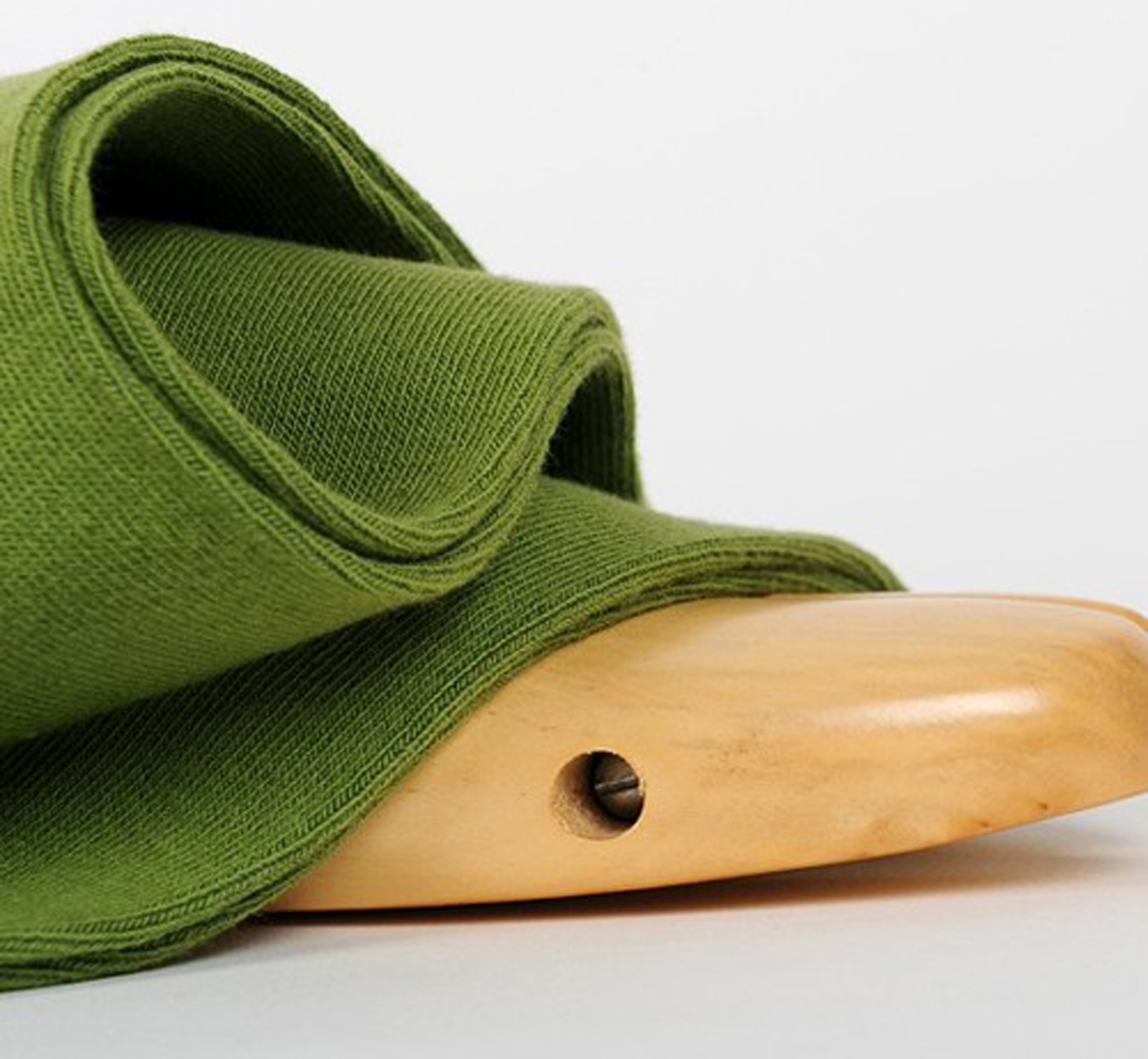 archiduchesse-de-ville-vert-olive-chaussettes-mi-mollet-coton image 6
