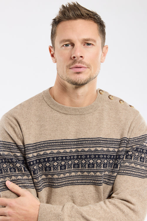 armor-lux-pull-marin-jacquard-homme-80-laine image 3