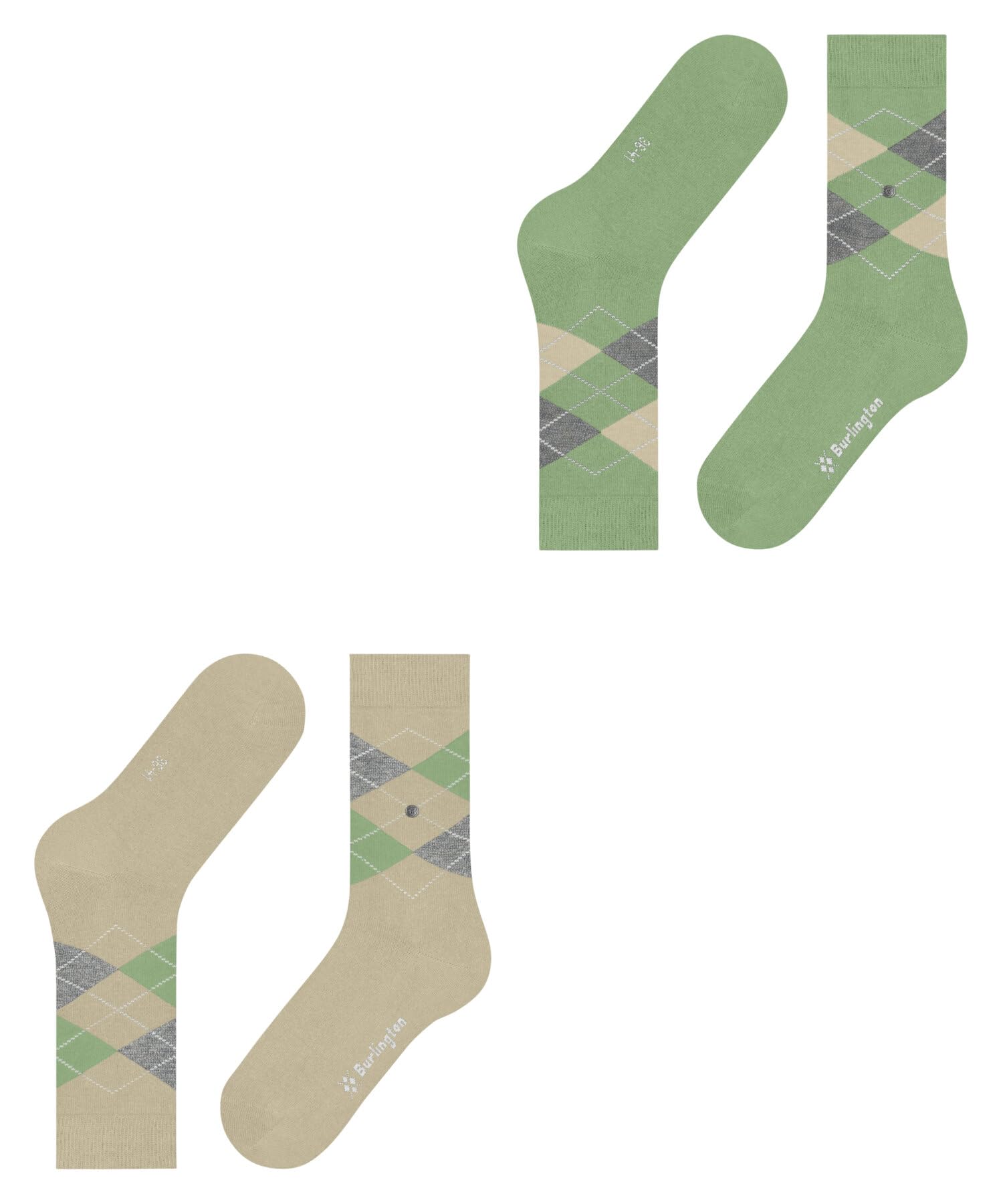 burlington-everyday-argyle-w-so-beige-cream-36-41-2-paires image 5