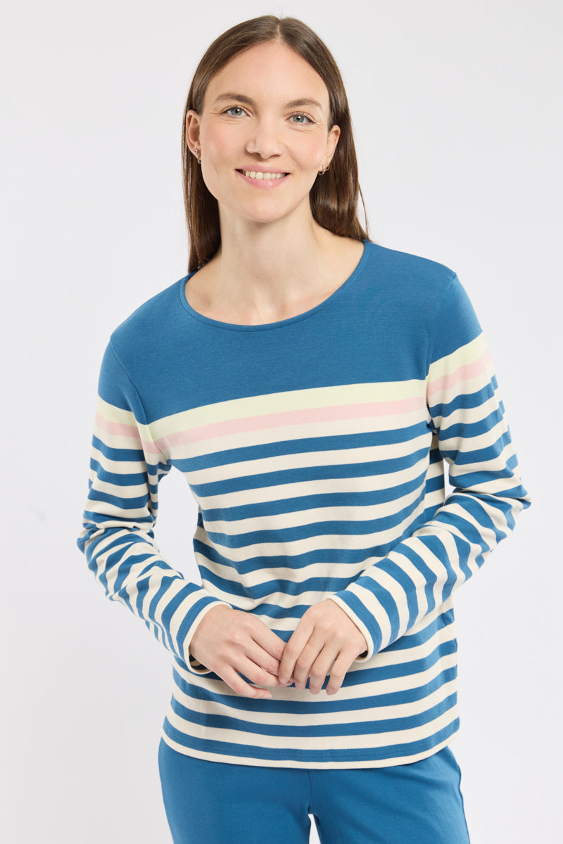 armor-lux-pyjama-femme-manches-longues-ray-coton image 3