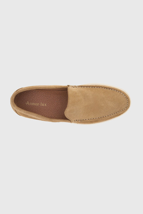 armor-lux-mokassins-cuir-beige-femme image 3