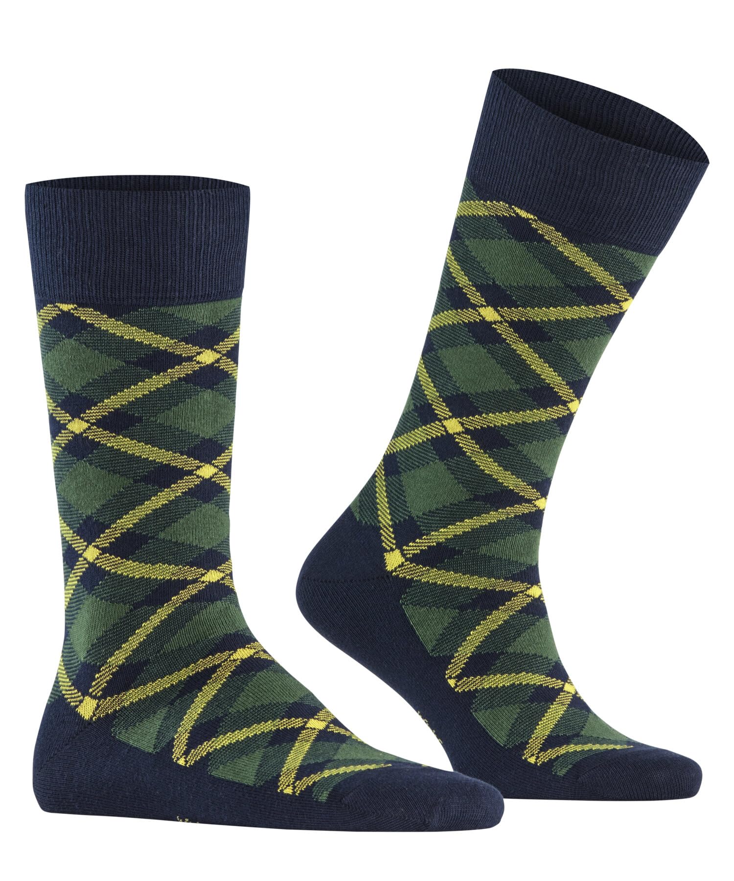 burlington-tartan-chaussettes-homme-coton-bleu-marine image 4