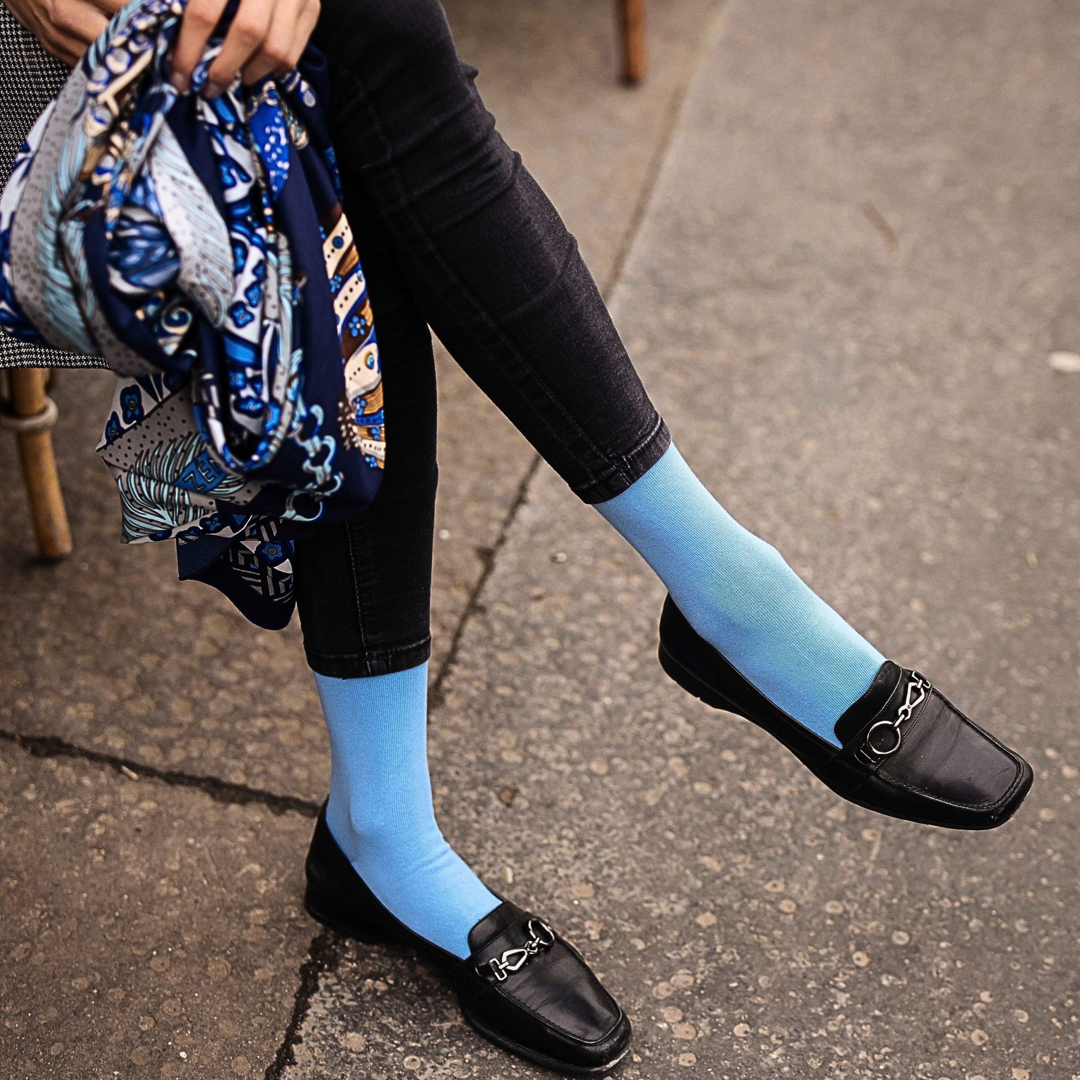 archiduchesse-bleu-ligne-13-chaussette-de-ville-mi-mollet image 6