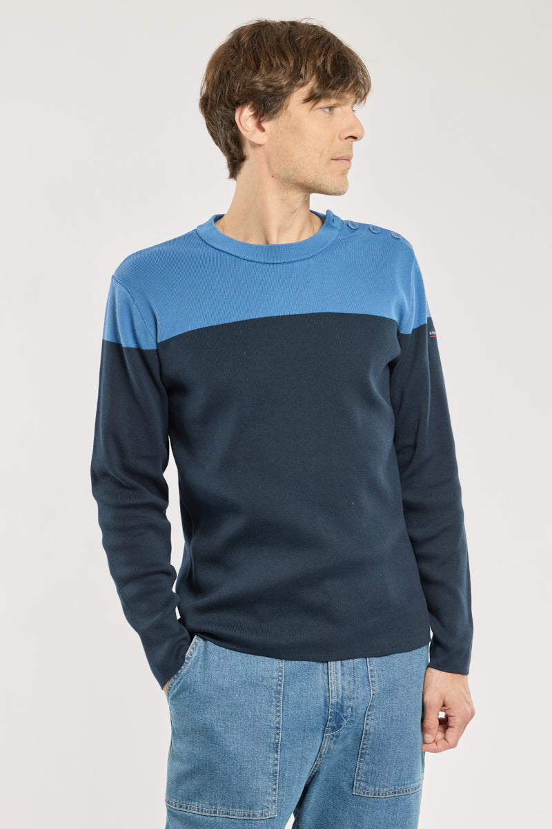 armor-lux-pull-marin-bicolore-homme-coton image 2