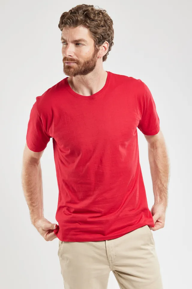 armor-lux-t-shirt-uni-homme-coton-l-ger-col-rond-2 image 1