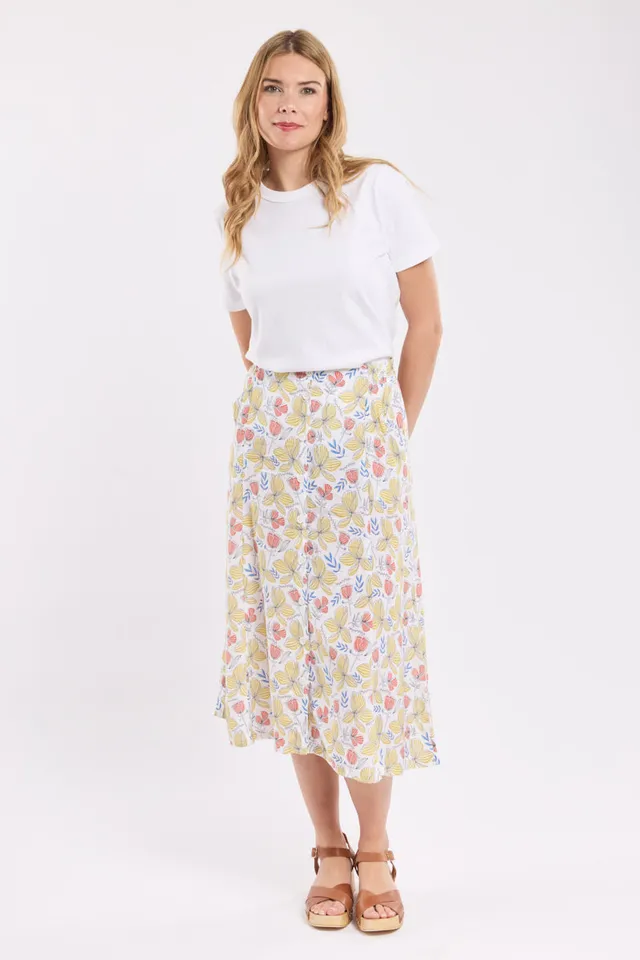 armor-lux-jupe-longue-fleurs-cupro-viscose image 1