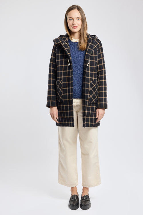 armor-lux-duffle-coat-femme-carreaux-drap-de-laine image 4