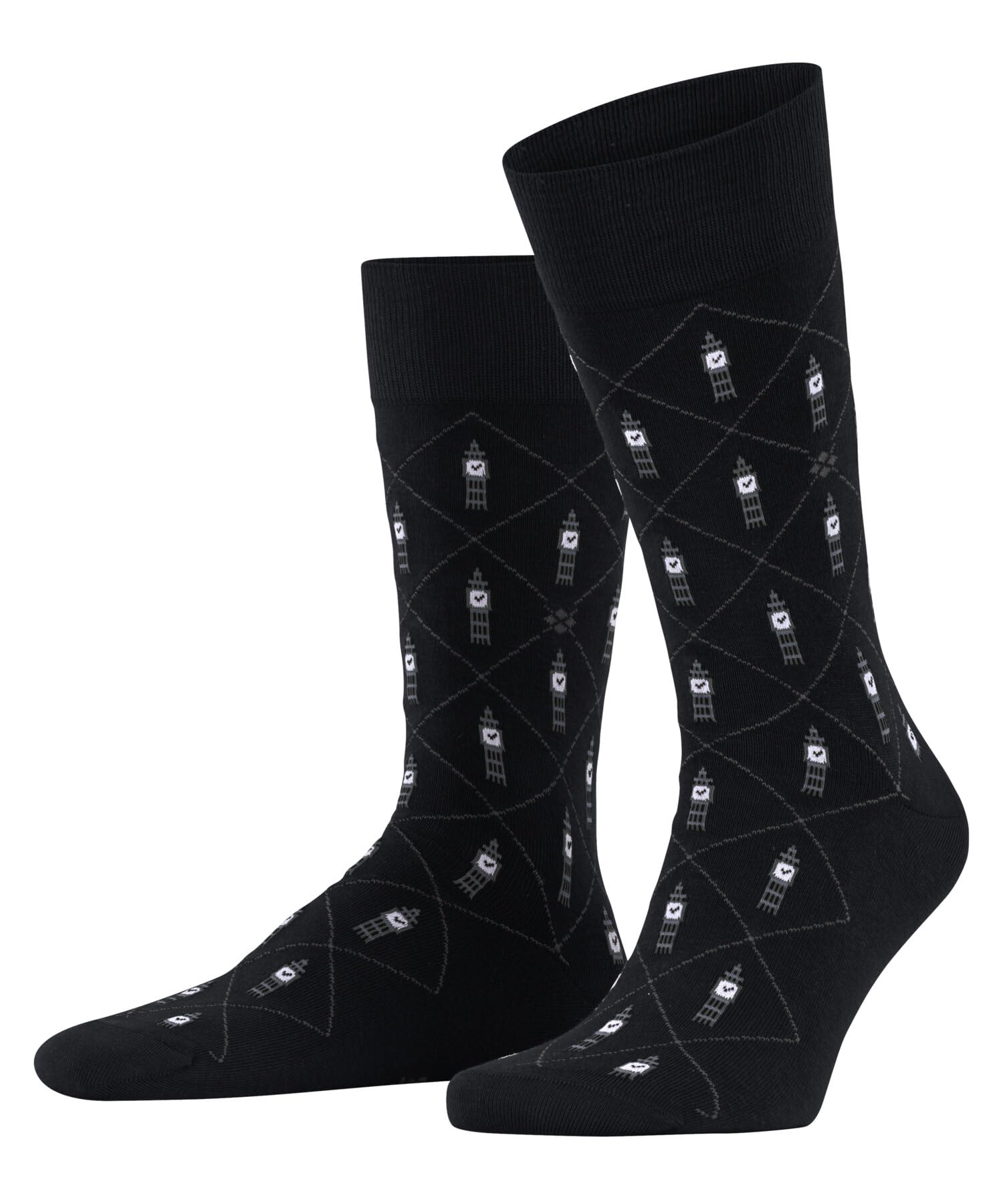 burlington-big-ben-chaussettes-homme-coton-biologique-opaque-motif-britannique image 1