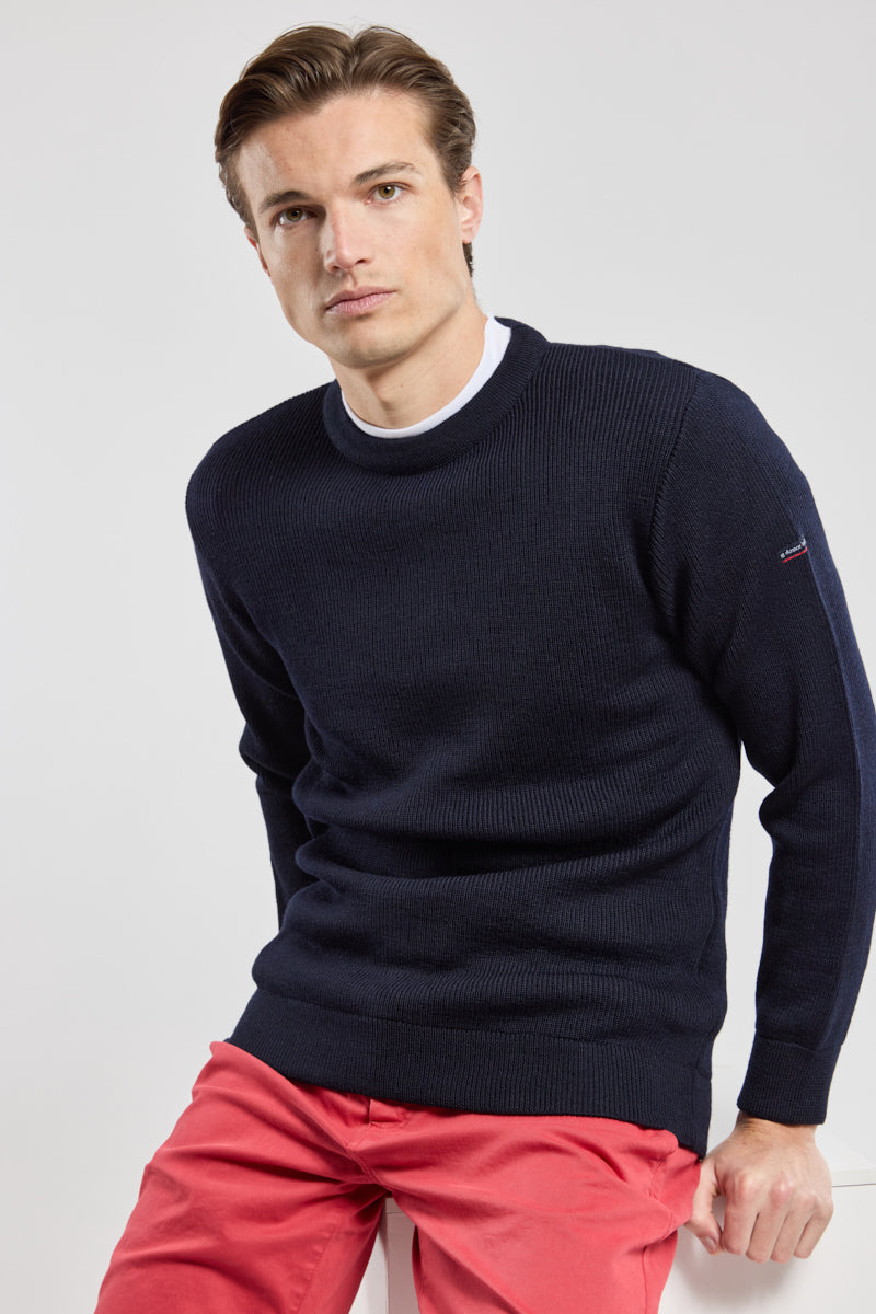 armor-lux-pull-camaret-100-laine-col-rond-homme image 1