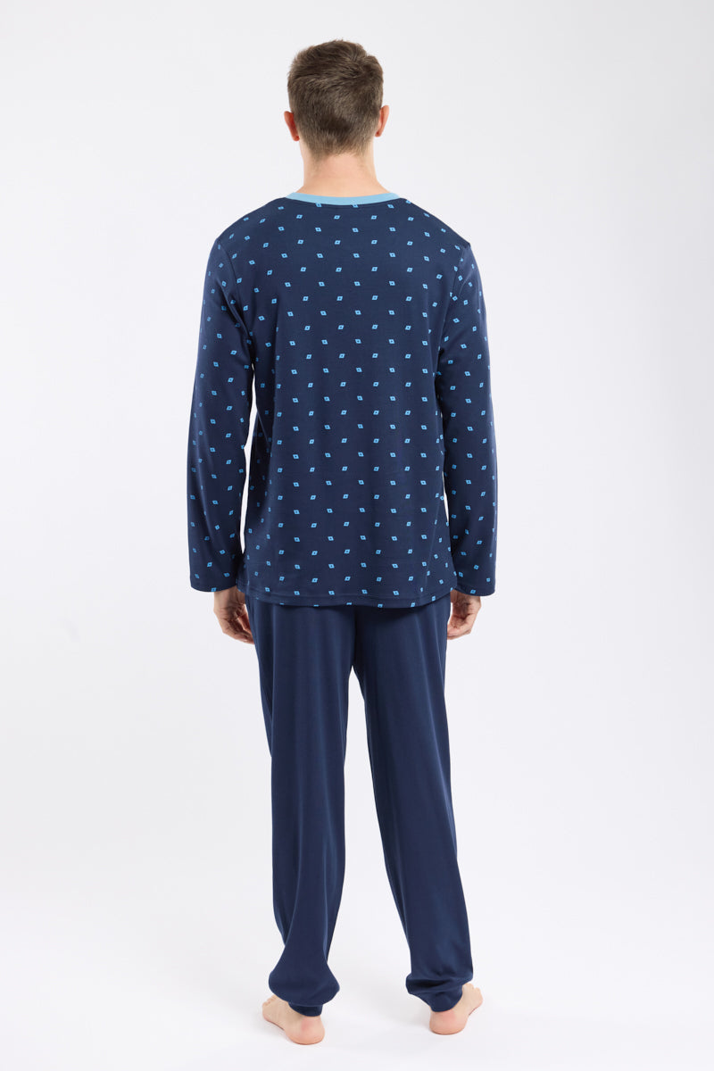 armor-lux-pyjama-jogging-homme-micromotifs-coton-pais image 3