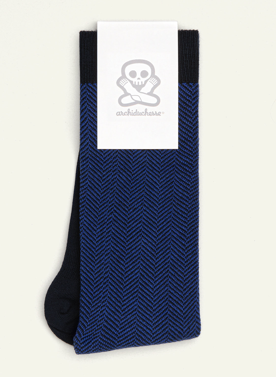 archiduchesse-chevronn-e-bleue-chaussettes-fantaisie-mi-hautes image 3