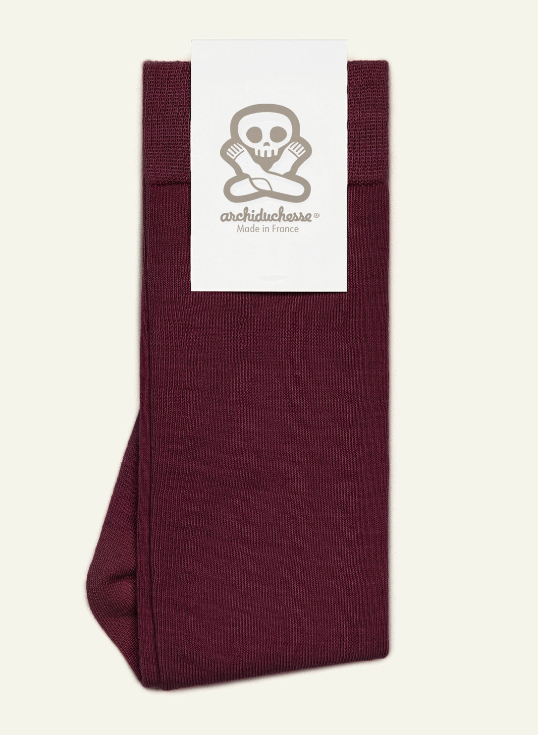 archiduchesse-de-ville-brigitte-bordeaux-chaussettes-mi-mollet-bordeaux image 5