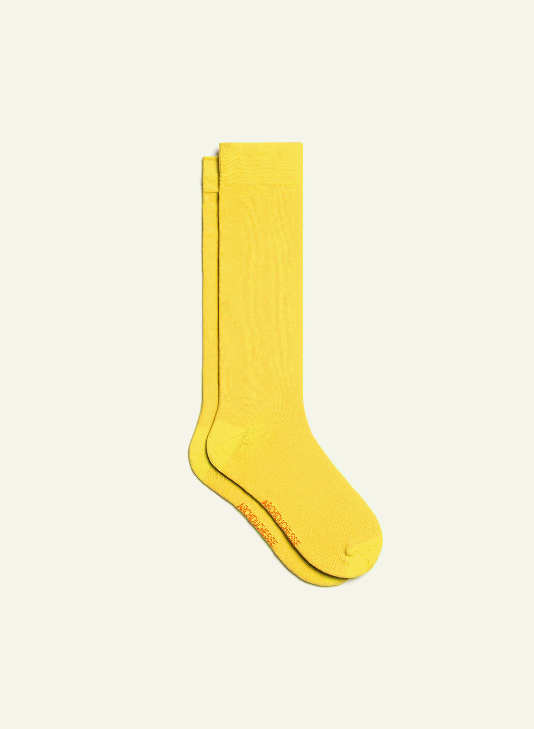 archiduchesse-de-ville-jaune-lemon-chaussettes-mi-mollet image 2