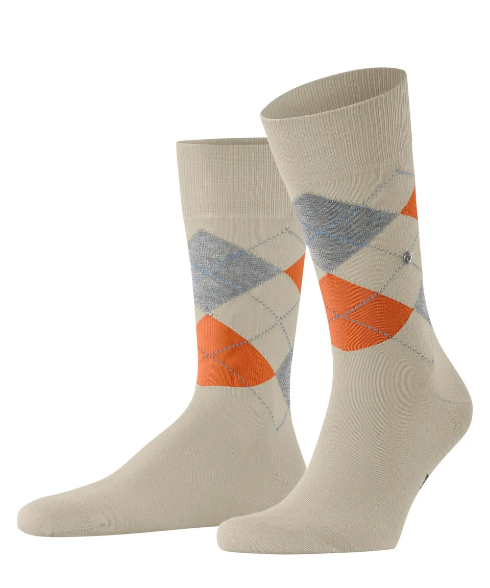 burlington-king-m-chaussettes-homme-coton-fantaisie-1-paire-marron-powder-40-46 image 1
