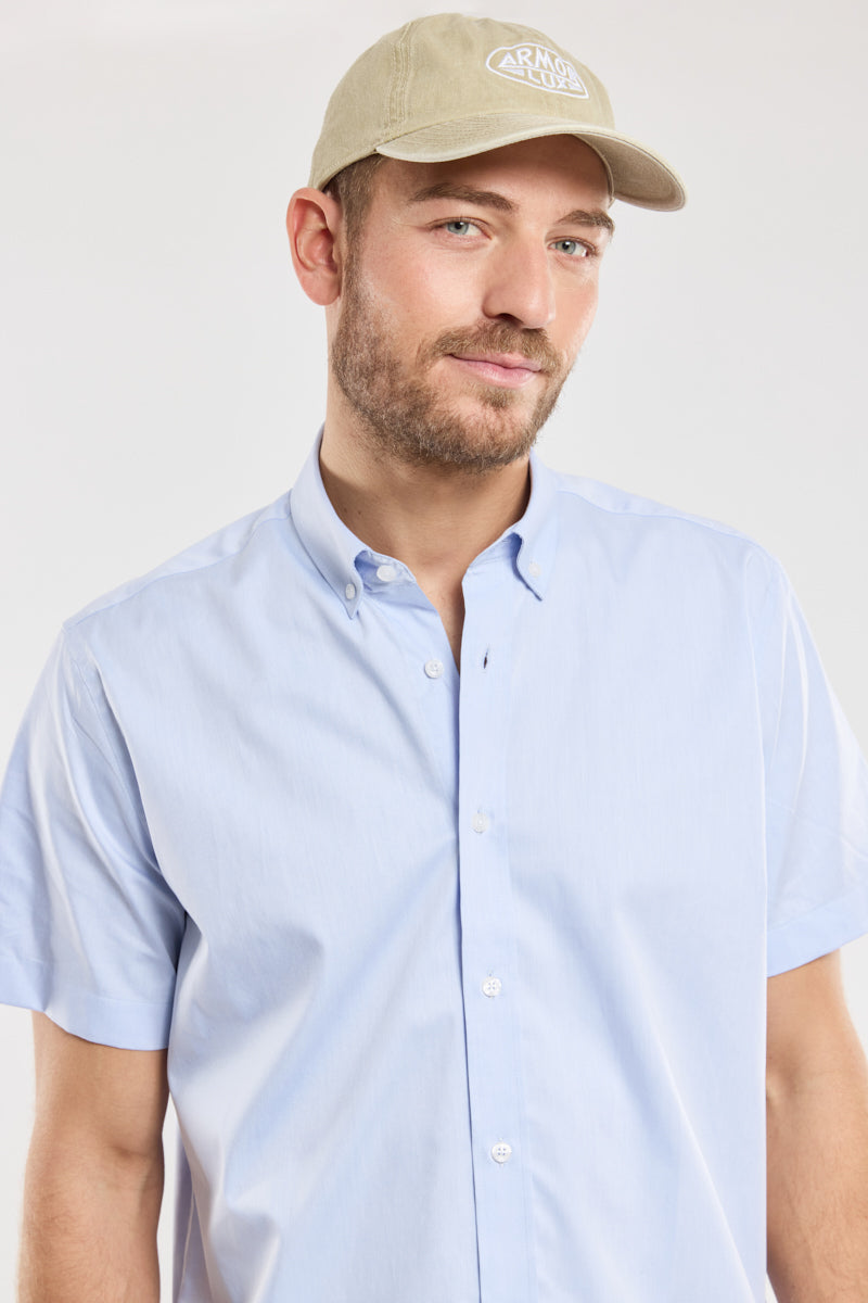 armor-lux-chemise-manches-courtes-h-ritage-coton-100-col-am-ricain image 2
