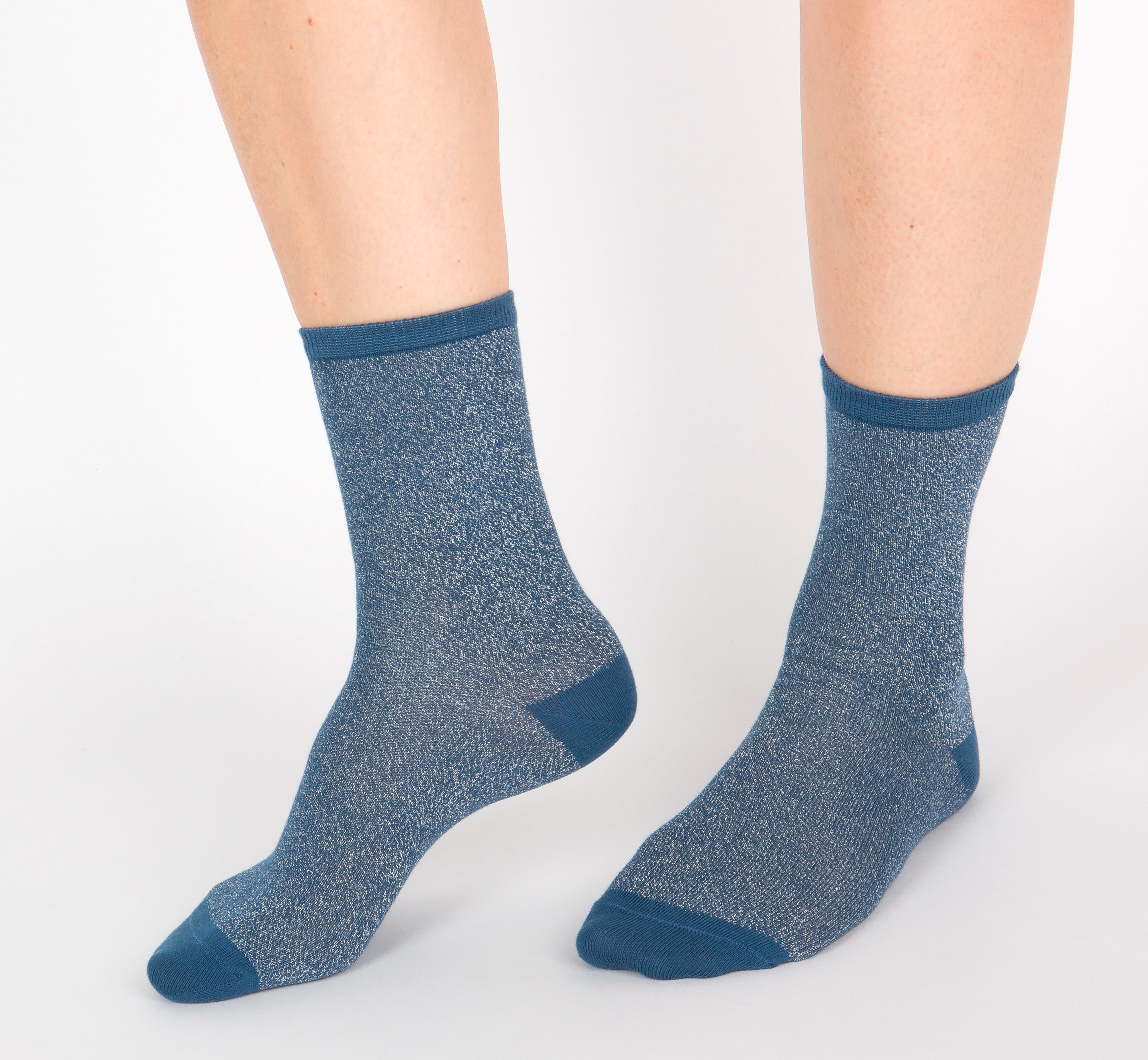 archiduchesse-l-illumin-e-bleue-chaussettes-courtes-femme-effet-paillettes image 2