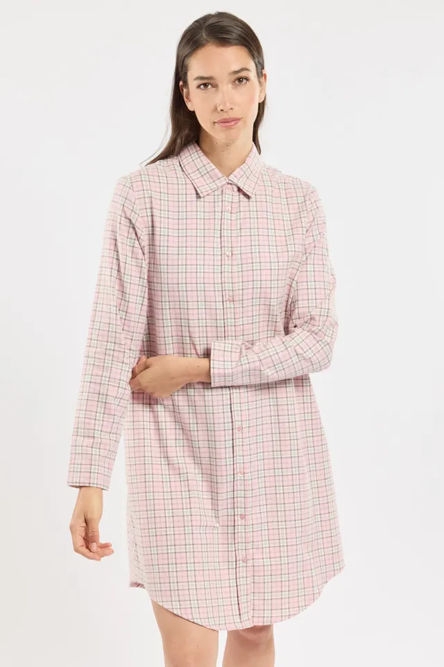liquette-carreaux-armor-lux-femme-coton-manches-longues image 1