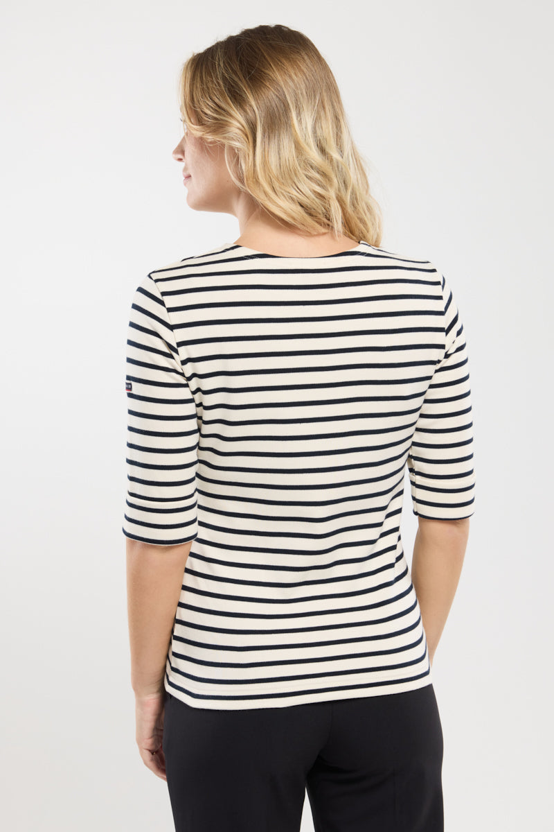 armor-lux-marini-re-femme-col-bateau-coton-pais image 4
