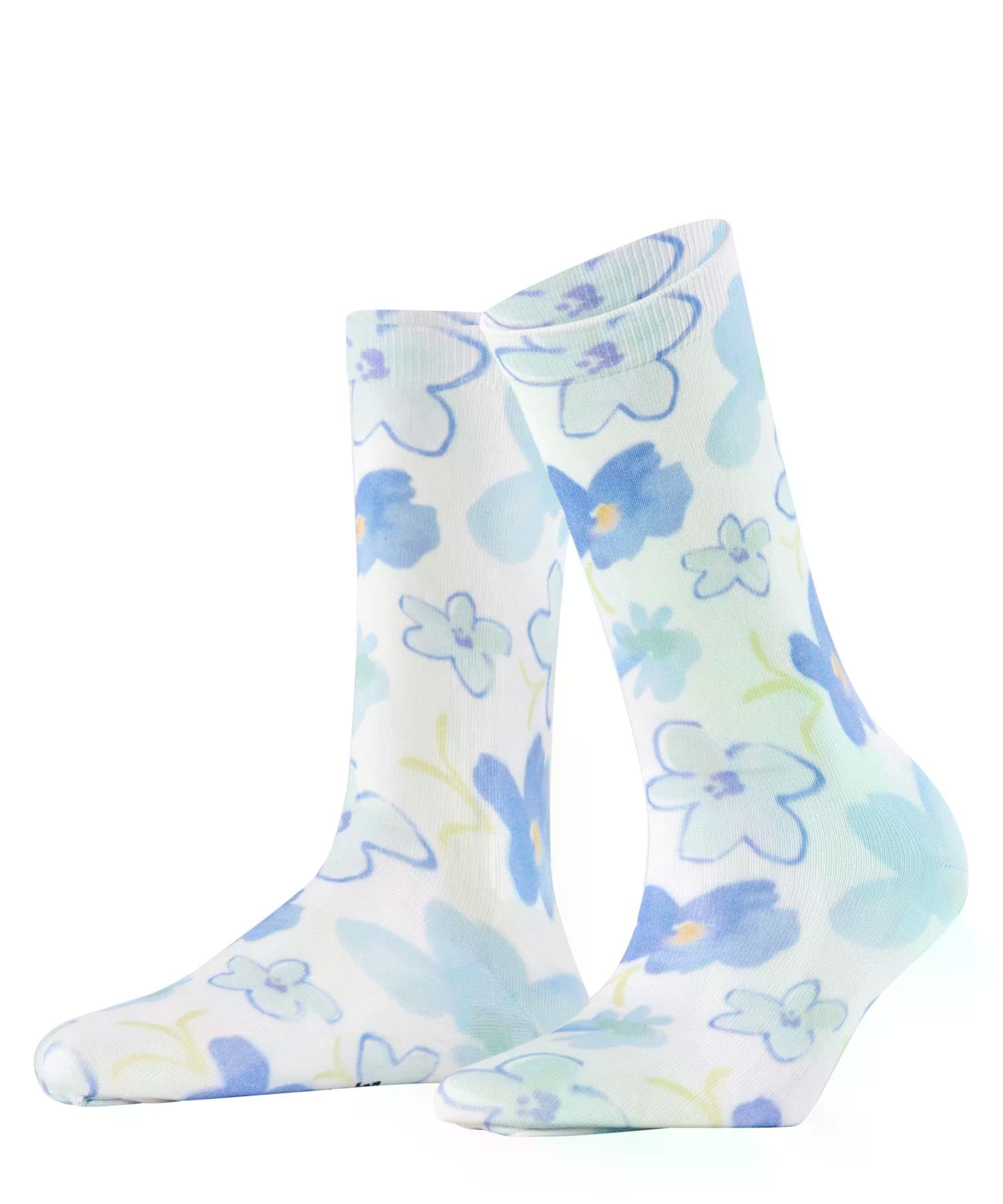 burlington-garden-bloom-chaussettes-femme-coton-fantaisie-blanc-white-2006-36-41 image 1