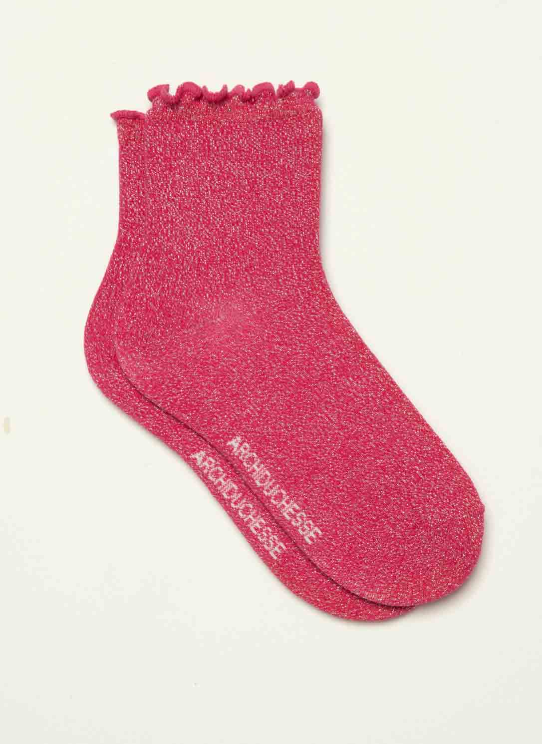 archiduchesse-collerettes-fuchsia-p-tillante-chaussettes-courtes-lurex image 2