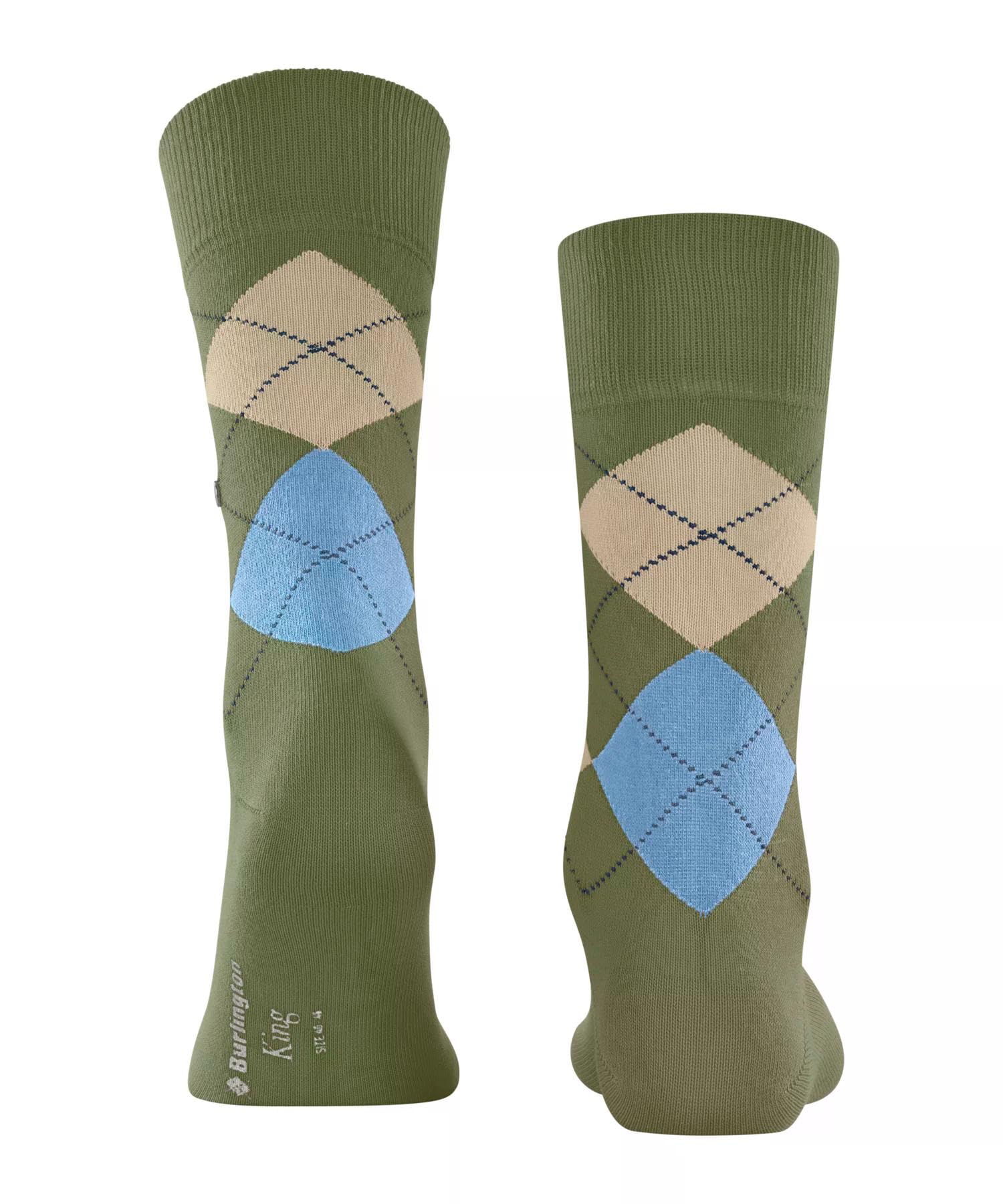 burlington-king-chaussettes-homme-coton-fantaisie-vert-salvia-7472-40-46 image 2