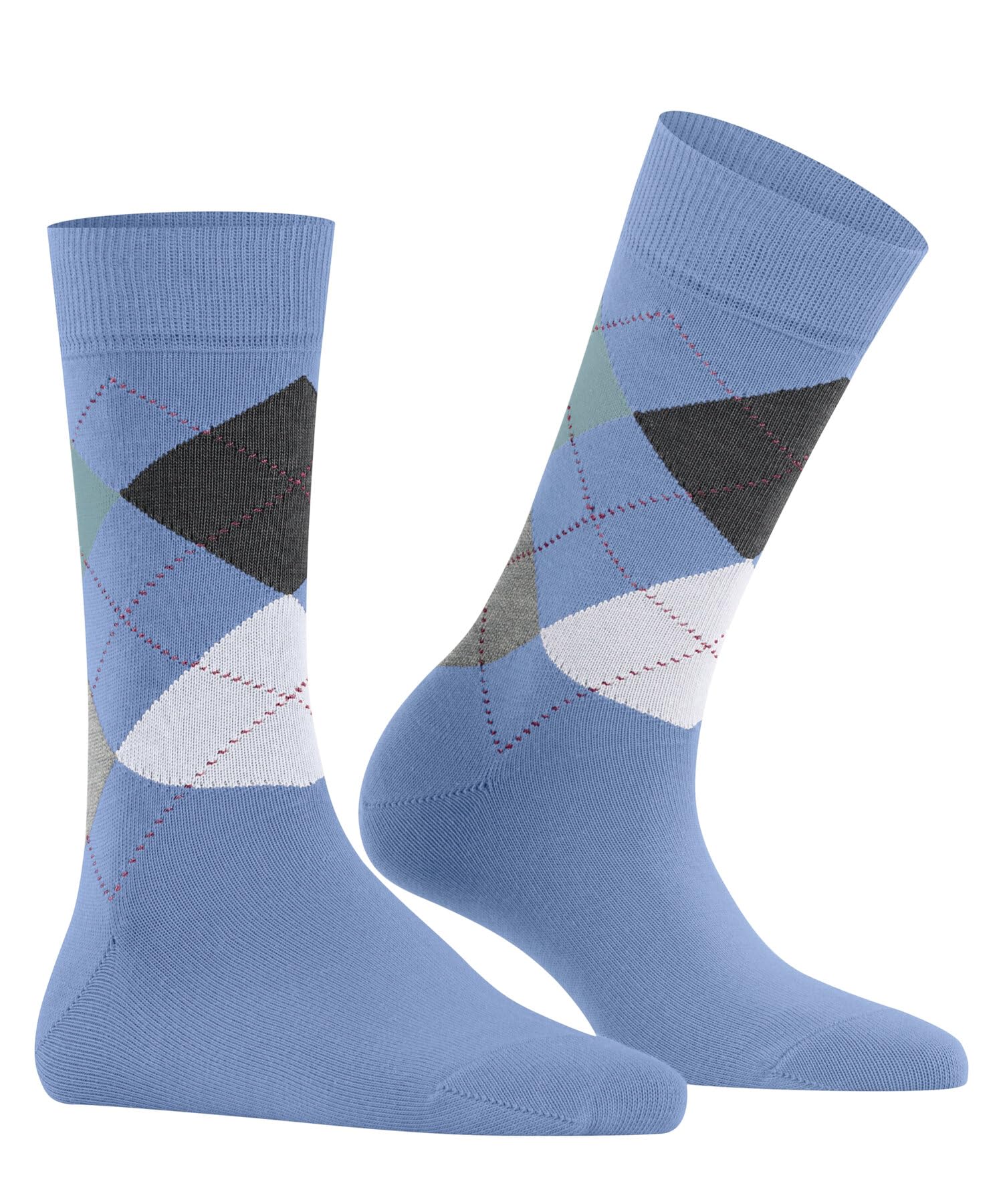 burlington-queen-chaussettes-femme-coton-fantaisie-argyle-bleu-deep-sea-6542-36- image 4