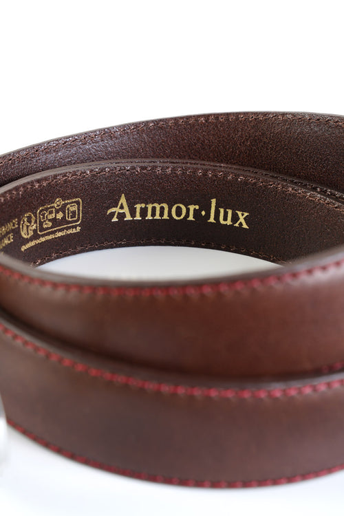 armor-lux-ceinture-cuir-marron-boucle-argent-e image 6