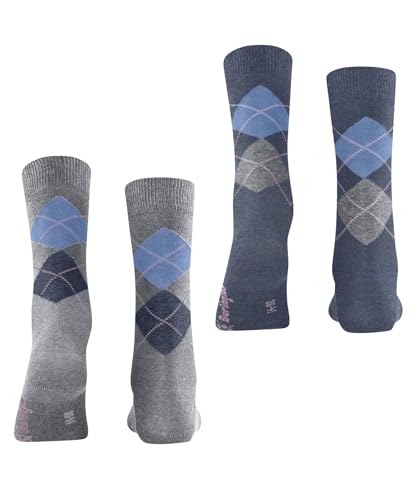 burlington-everyday-argyle-chaussettes-femme-coton-lot-de-2-gris-arctic-36-41 image 7
