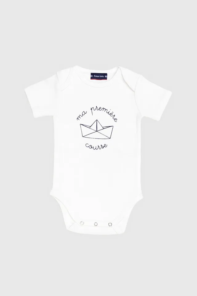 armor-lux-body-baby-les-grands-voiles-de-dunkerque-coton-manches-courtes image 1