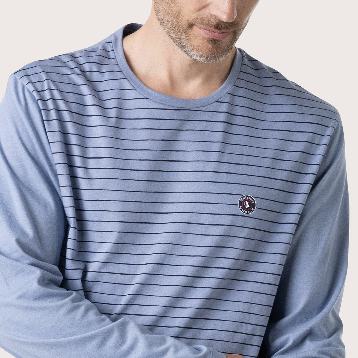 eminence-pyjama-long-fait-en-france-jersey-coton-ray-homme image 5