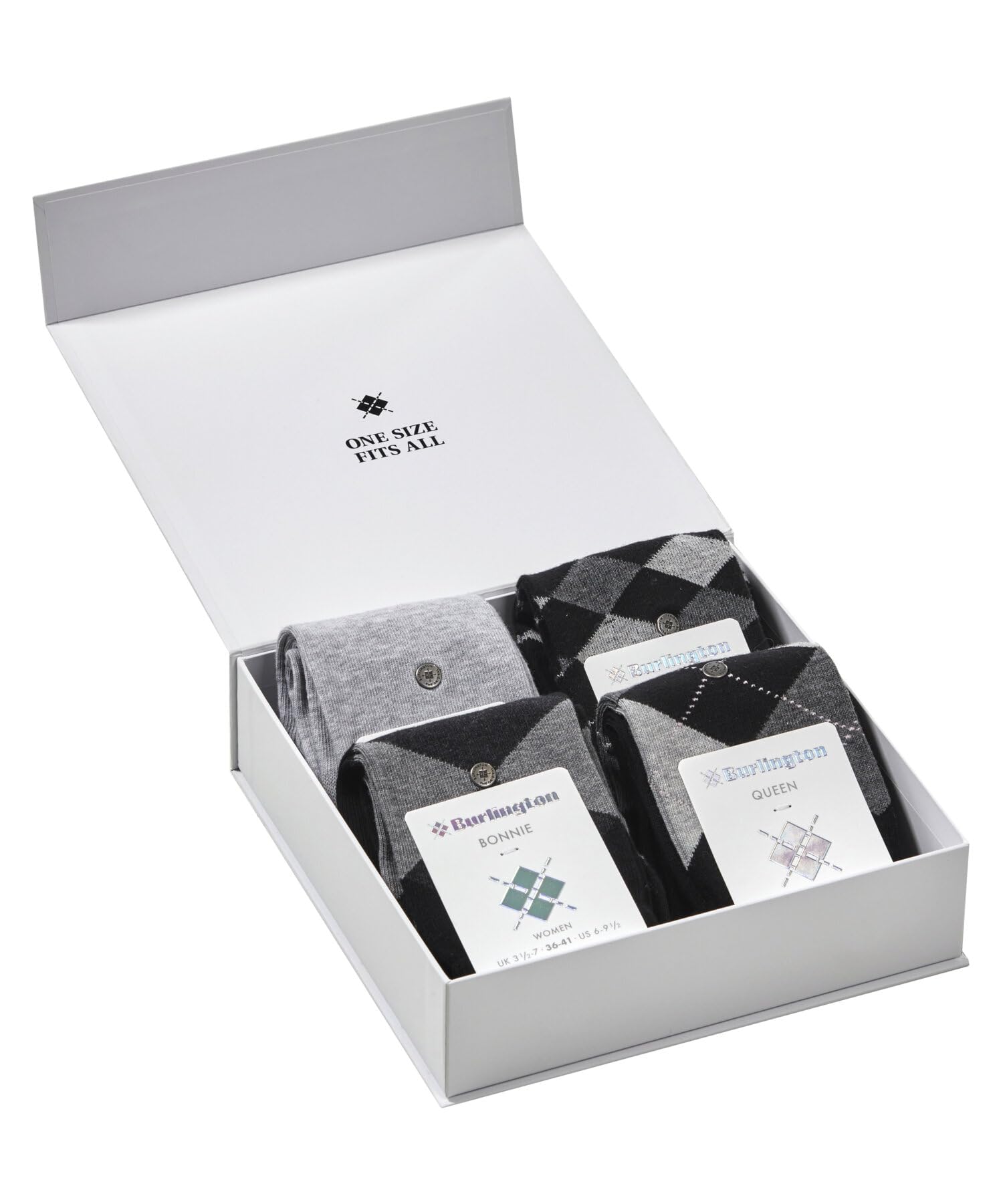 burlington-classic-box-coffret-4-paires-chaussettes-femme-coton-bio-taille-uniqu image 2