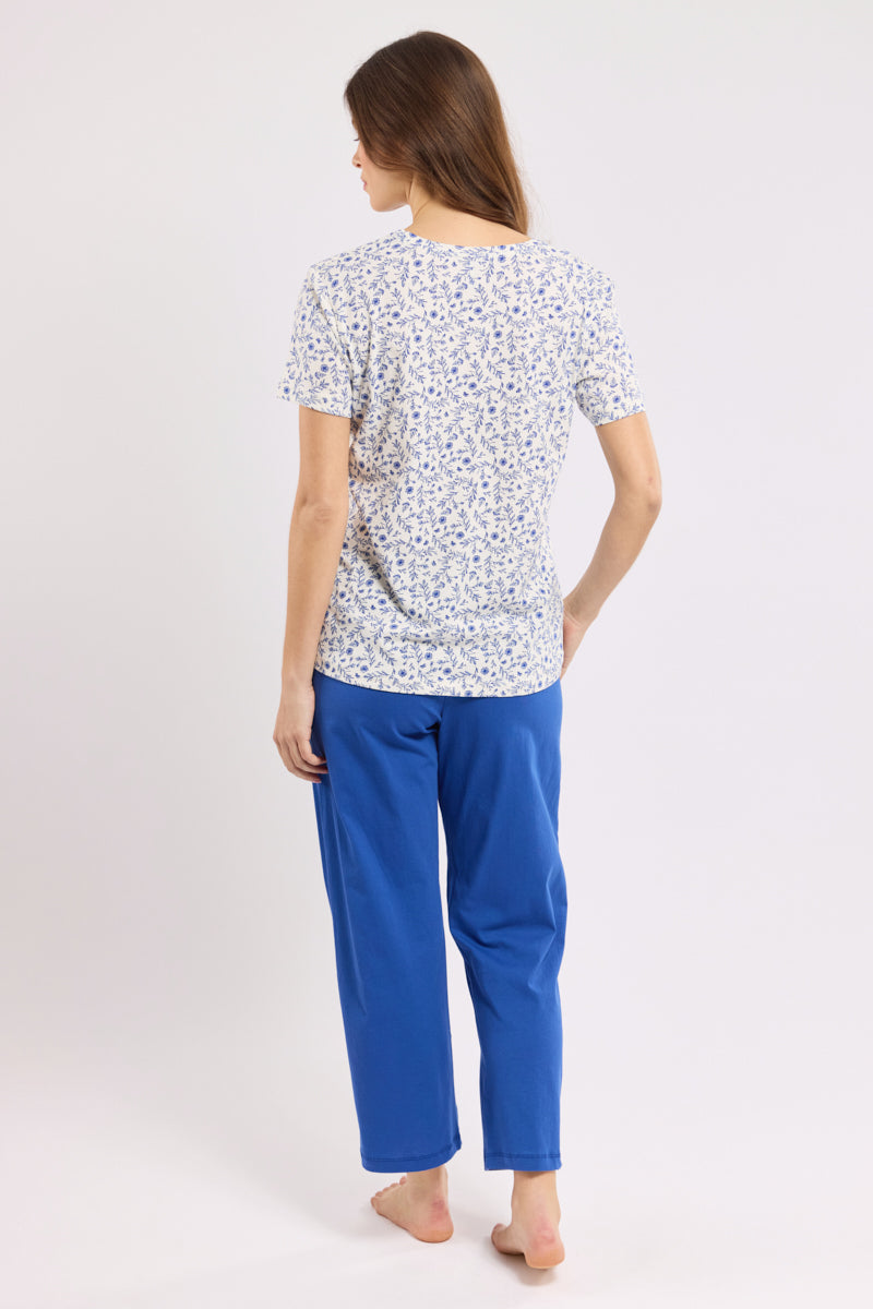 armor-lux-pyjama-corsaire-fleuri-femme-coton image 3