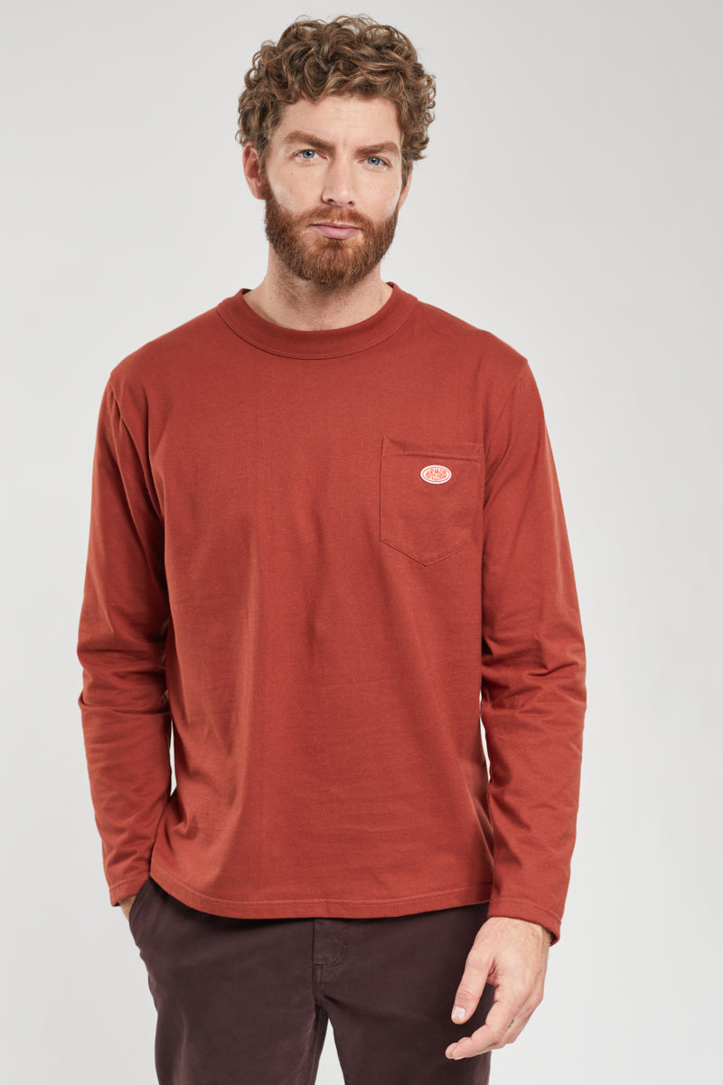 armor-lux-h-ritage-t-shirt-manches-longues-homme-coton-poche image 1