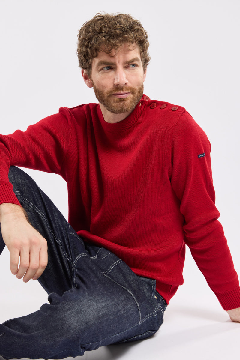 armor-lux-pull-marin-uni-paimpol-homme-laine image 4