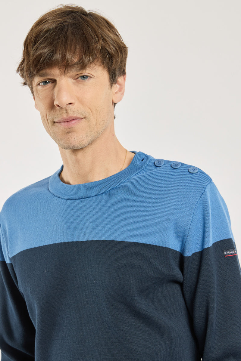 armor-lux-pull-marin-bicolore-homme-coton image 4