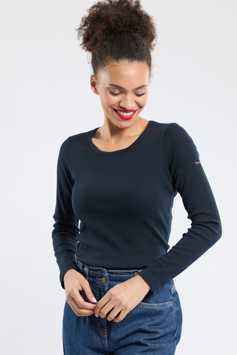 armor-lux-t-shirt-annaig-femme-manches-longues-coton image 2