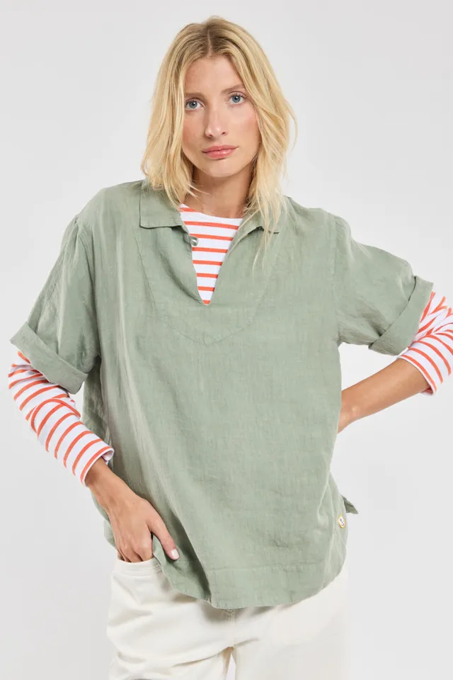 armor-lux-vareuse-manches-3-4-femme-lin-100-l-ger-t image 1