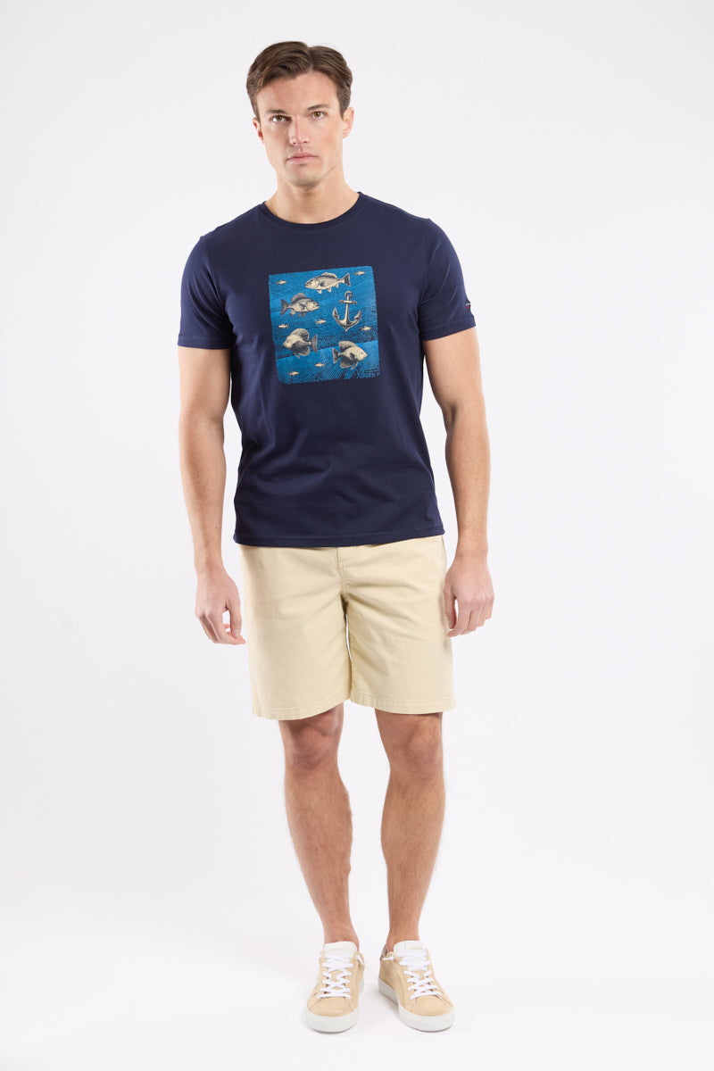 armor-lux-t-shirt-s-rigraphi-marin-homme-en-coton-l-ger image 3