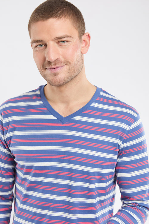 armor-lux-pyjama-homme-droit-ray-coton-manches-longues image 4