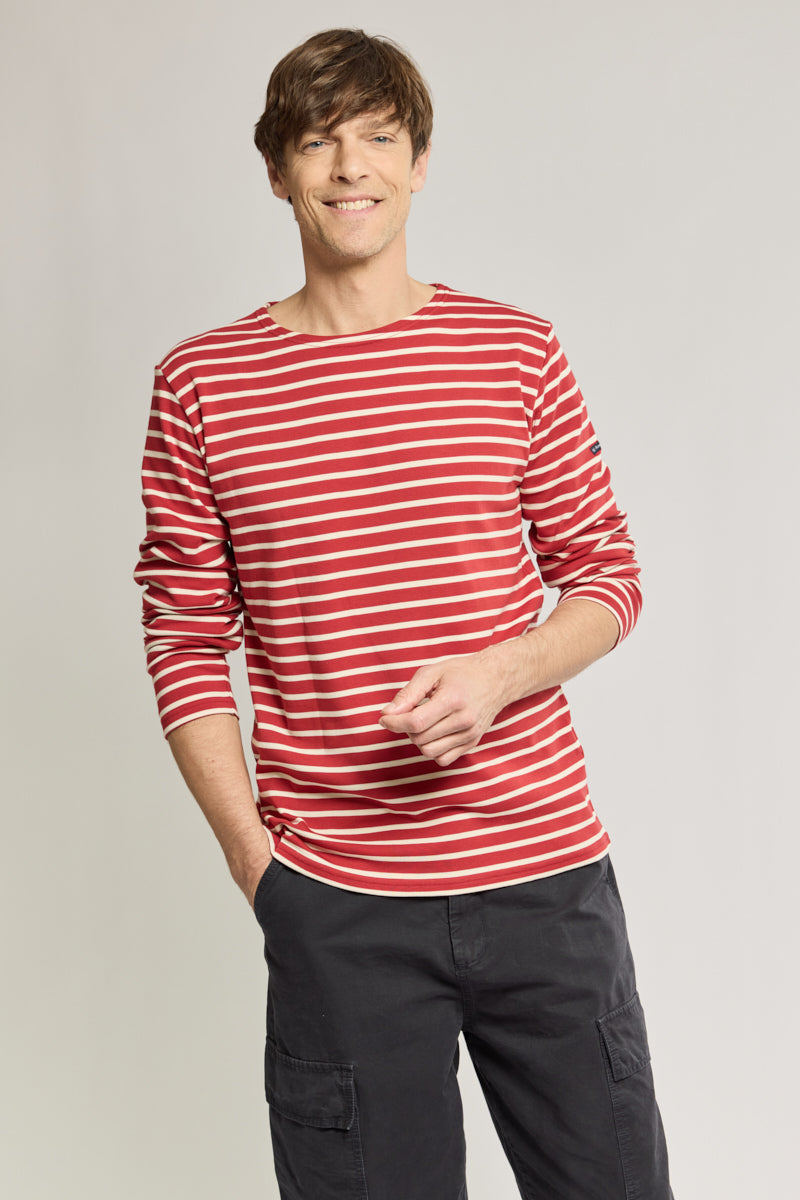 armor-lux-marini-re-homme-coton-pais-interlock-col-bateau-ajust-e image 1