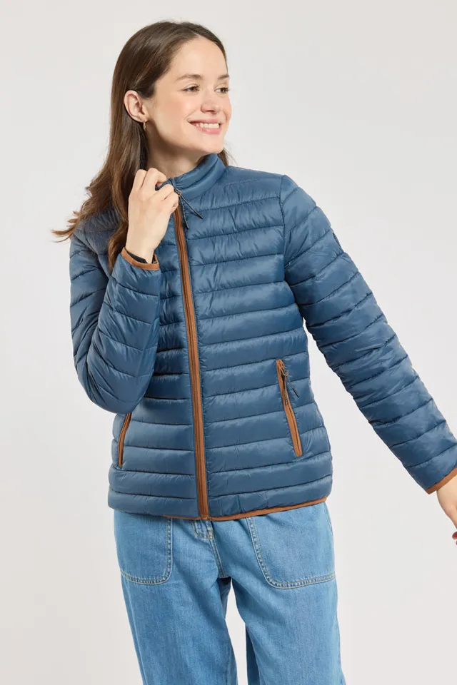 armor-lux-doudoune-matelass-e-femme-zipp-e-doublure-ray-e image 1